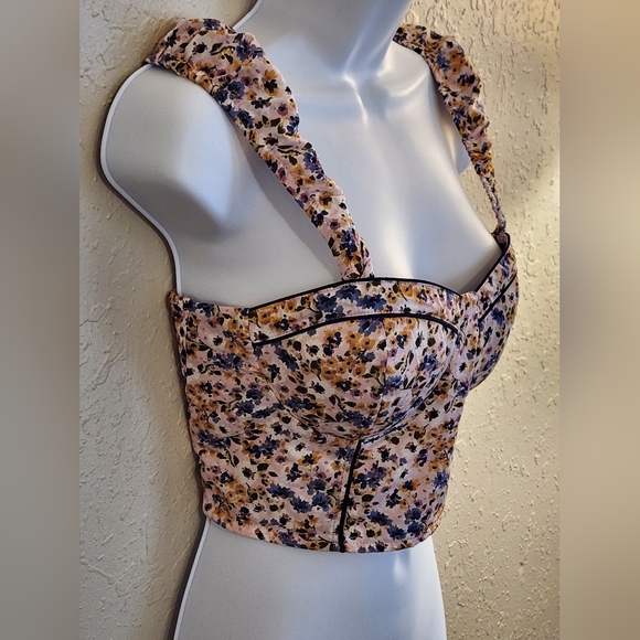 BOG Collecive Floral Corset Top NWT - Picture 3 of 16
